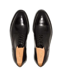 schwarze klobige Leder Derby Schuhe von John Lobb