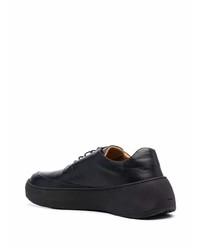 schwarze klobige Leder Derby Schuhe von Hevo