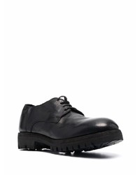 schwarze klobige Leder Derby Schuhe von Guidi