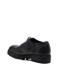 schwarze klobige Leder Derby Schuhe von Guidi