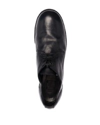 schwarze klobige Leder Derby Schuhe von Guidi