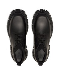 schwarze klobige Leder Derby Schuhe von Fendi
