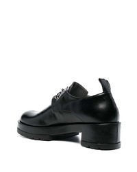 schwarze klobige Leder Derby Schuhe von SAPIO