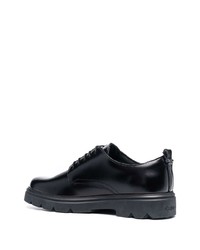 schwarze klobige Leder Derby Schuhe von Calvin Klein