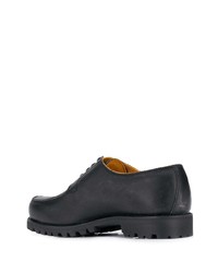 schwarze klobige Leder Derby Schuhe von Holland & Holland