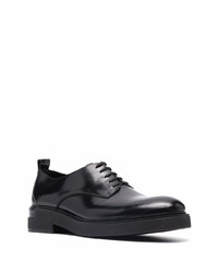 schwarze klobige Leder Derby Schuhe von DSQUARED2