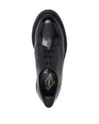 schwarze klobige Leder Derby Schuhe von Adieu Paris