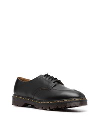 schwarze klobige Leder Derby Schuhe von Dr. Martens