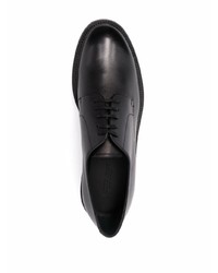 schwarze klobige Leder Derby Schuhe von Giorgio Armani