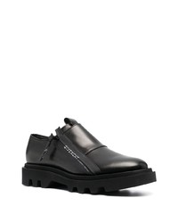 schwarze klobige Leder Derby Schuhe von Givenchy