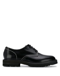 schwarze klobige Leder Derby Schuhe von Low Brand