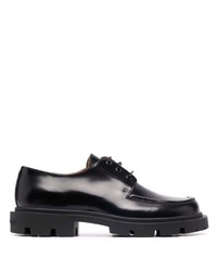 schwarze klobige Leder Derby Schuhe von Maison Margiela