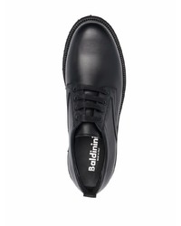 schwarze klobige Leder Derby Schuhe von Baldinini