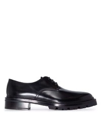 schwarze klobige Leder Derby Schuhe von NEW STANDARD