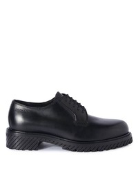 schwarze klobige Leder Derby Schuhe von Off-White
