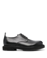 schwarze klobige Leder Derby Schuhe von Officine Creative