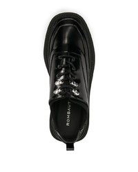 schwarze klobige Leder Derby Schuhe von Rombaut