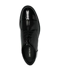 schwarze klobige Leder Derby Schuhe von Onitsuka Tiger