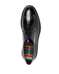 schwarze klobige Leder Derby Schuhe von Paul Smith