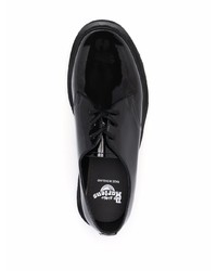 schwarze klobige Leder Derby Schuhe von Dr. Martens