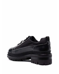 schwarze klobige Leder Derby Schuhe von DSQUARED2