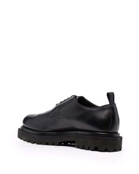 schwarze klobige Leder Derby Schuhe von Officine Creative