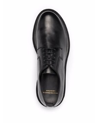 schwarze klobige Leder Derby Schuhe von Officine Creative