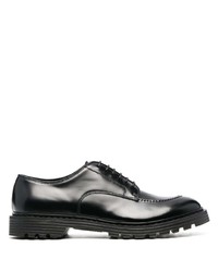 schwarze klobige Leder Derby Schuhe von Premiata