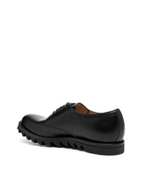 schwarze klobige Leder Derby Schuhe von UNDERCOVE