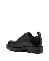 schwarze klobige Leder Derby Schuhe von Diesel