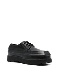 schwarze klobige Leder Derby Schuhe von Acne Studios