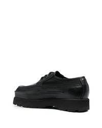 schwarze klobige Leder Derby Schuhe von Acne Studios