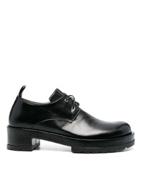 schwarze klobige Leder Derby Schuhe von SAPIO