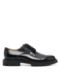 schwarze klobige Leder Derby Schuhe von Scarosso