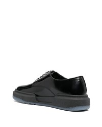schwarze klobige Leder Derby Schuhe von Paul Smith