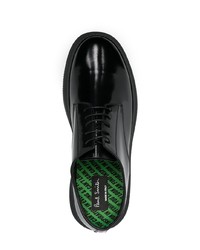 schwarze klobige Leder Derby Schuhe von Paul Smith