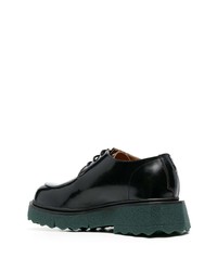 schwarze klobige Leder Derby Schuhe von Off-White