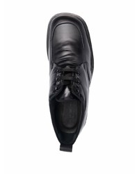 schwarze klobige Leder Derby Schuhe von Marni