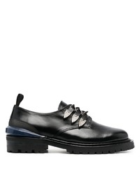 schwarze klobige Leder Derby Schuhe von Toga Virilis