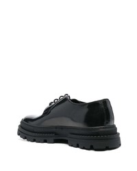 schwarze klobige Leder Derby Schuhe von Giuliano Galiano
