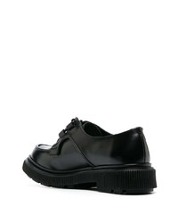 schwarze klobige Leder Derby Schuhe von Adieu Paris