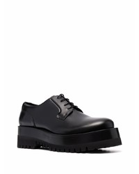 schwarze klobige Leder Derby Schuhe von Valentino Garavani