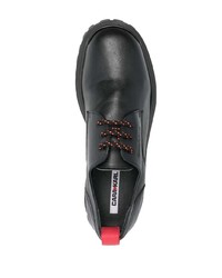 schwarze klobige Leder Derby Schuhe von Karl Lagerfeld
