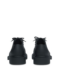 schwarze klobige Leder Derby Schuhe von Balenciaga