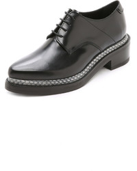 schwarze klobige Leder Oxford Schuhe von Acne Studios