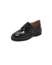 schwarze klobige Leder Oxford Schuhe von Ash