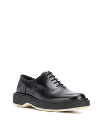 schwarze klobige Leder Oxford Schuhe von Adieu Paris
