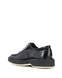 schwarze klobige Leder Oxford Schuhe von Adieu Paris