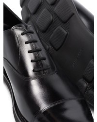 schwarze klobige Leder Oxford Schuhe von John Lobb