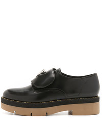 schwarze klobige Leder Oxford Schuhe von Alexander Wang